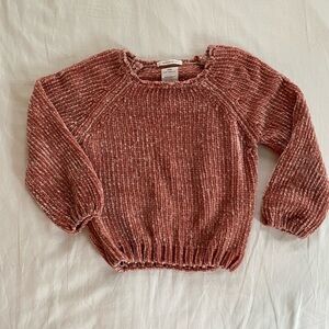 Zara fancy collection super soft pink chenille sweater size 110 cm or size 5T